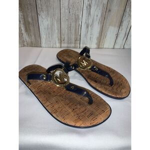 【Michael Kors】Stark Logo Embossed Faux Leather Sandal Stark Metallic Logo Embossed Slide Sandal | Michael Kors [US]